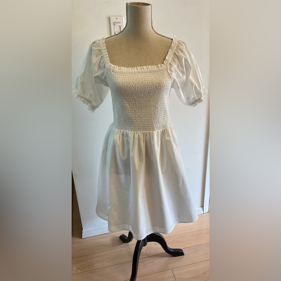 twik Dresses & Skirts - TWIK White Milk Maid Midi Dress Medium NWOT